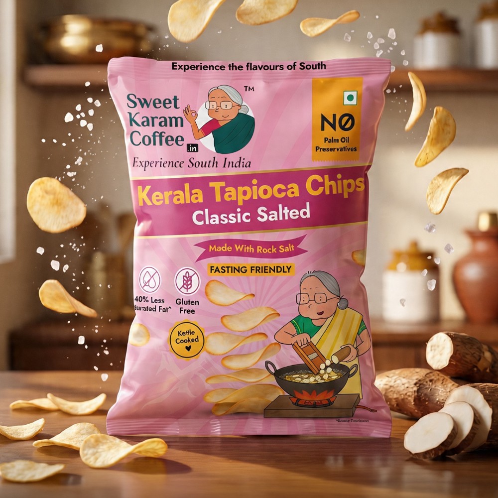 Sweet Karam Coffee Rock Salt Tapioca Chips