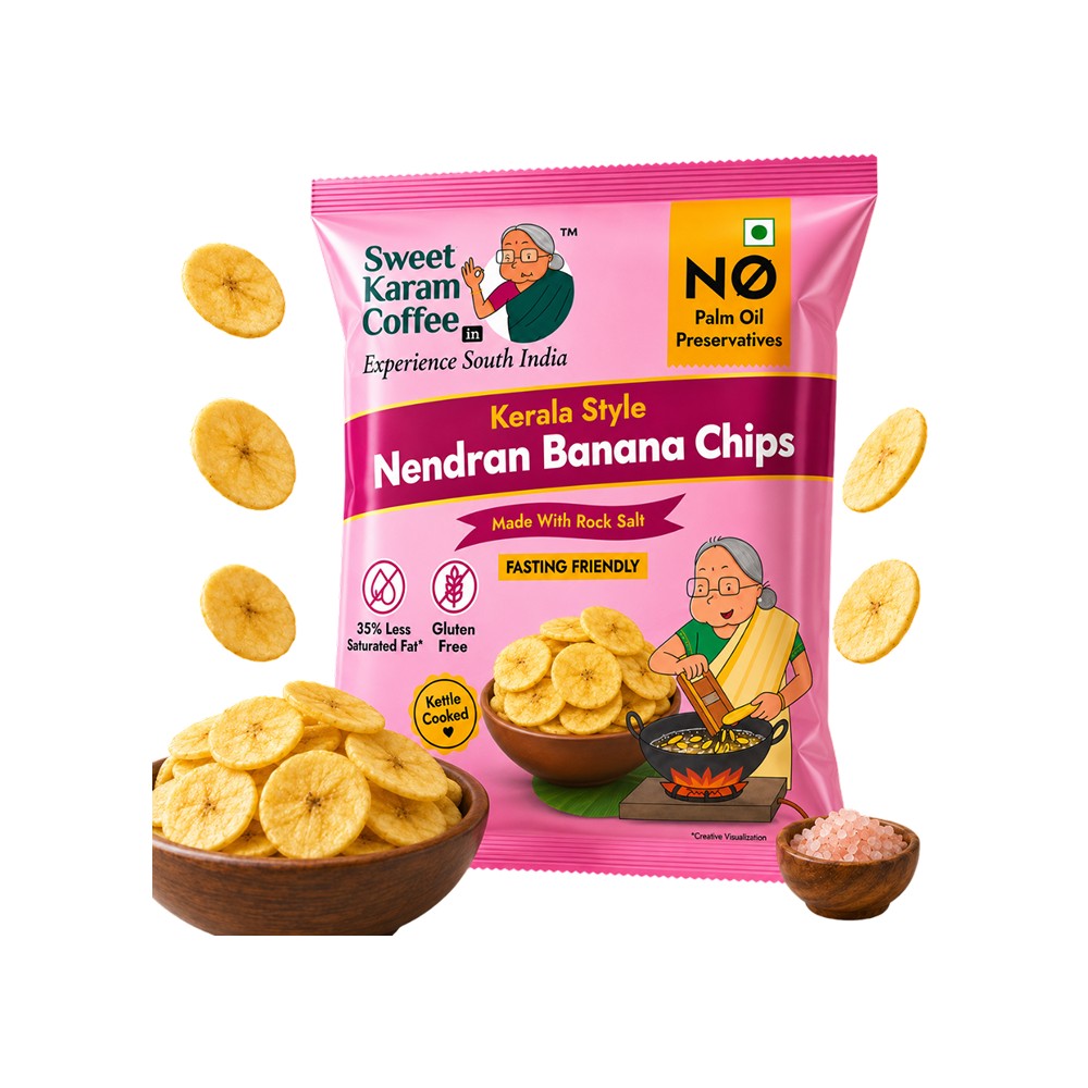 Sweet Karam Coffee Vrat Banana Chips (Rock Salt)