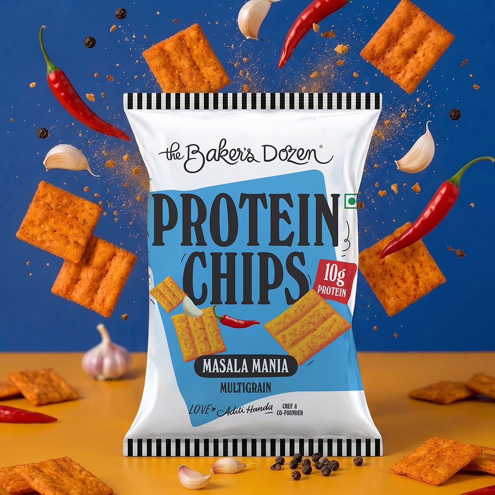 The Baker's Dozen Multigrain Protein Chips Masala Mania