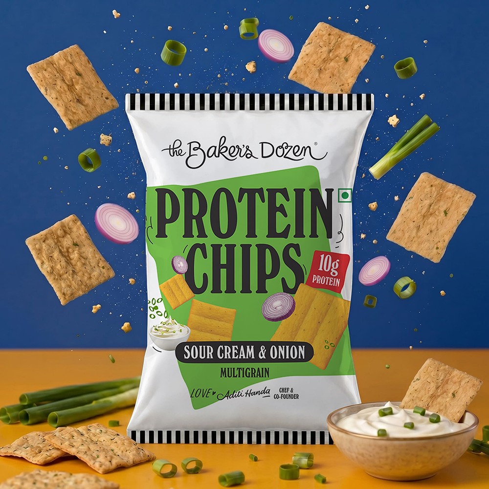 The Baker's Dozen Multigrain Protein Sour Cream & Onion Chips