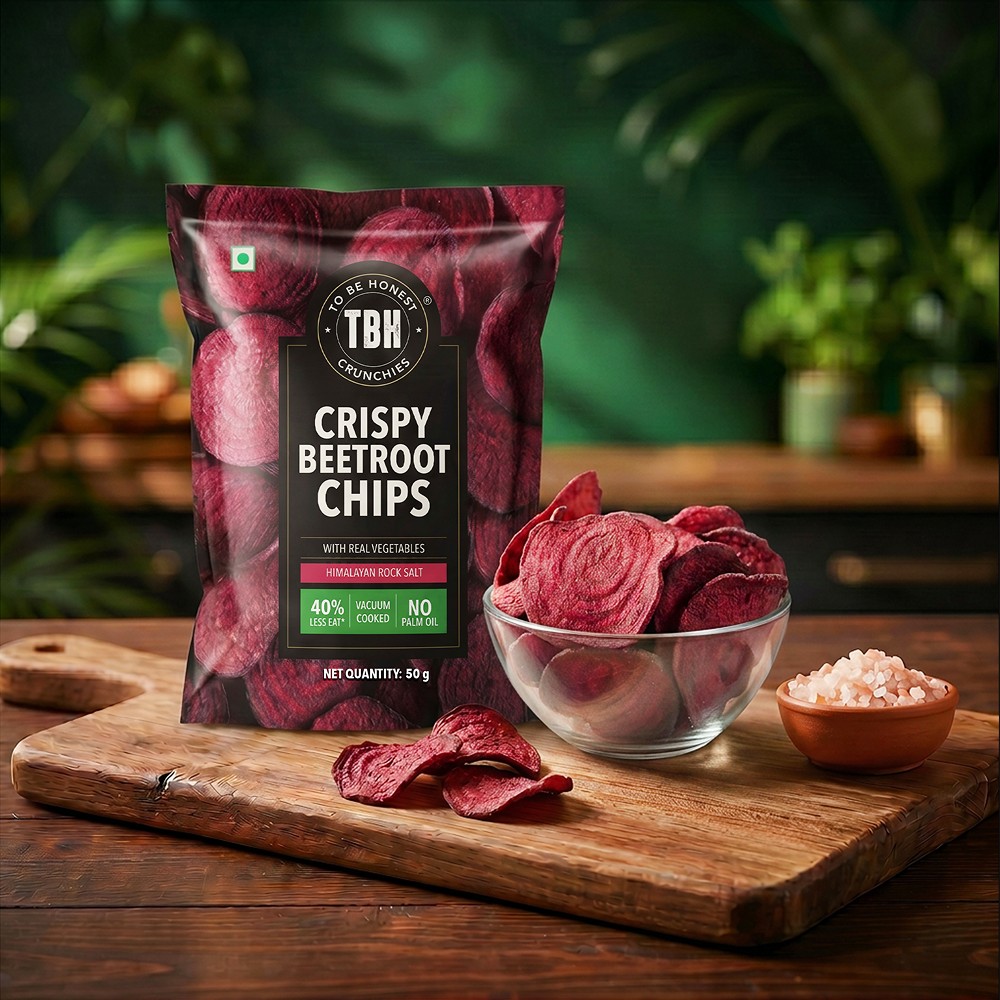 To Be Honest Crispy Beetroot with Himalayan Rock Salt Chips