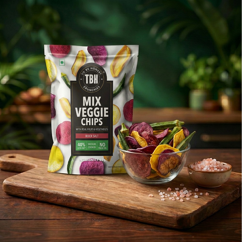 To Be Honest Mix Veggie Chips (Rock salt)