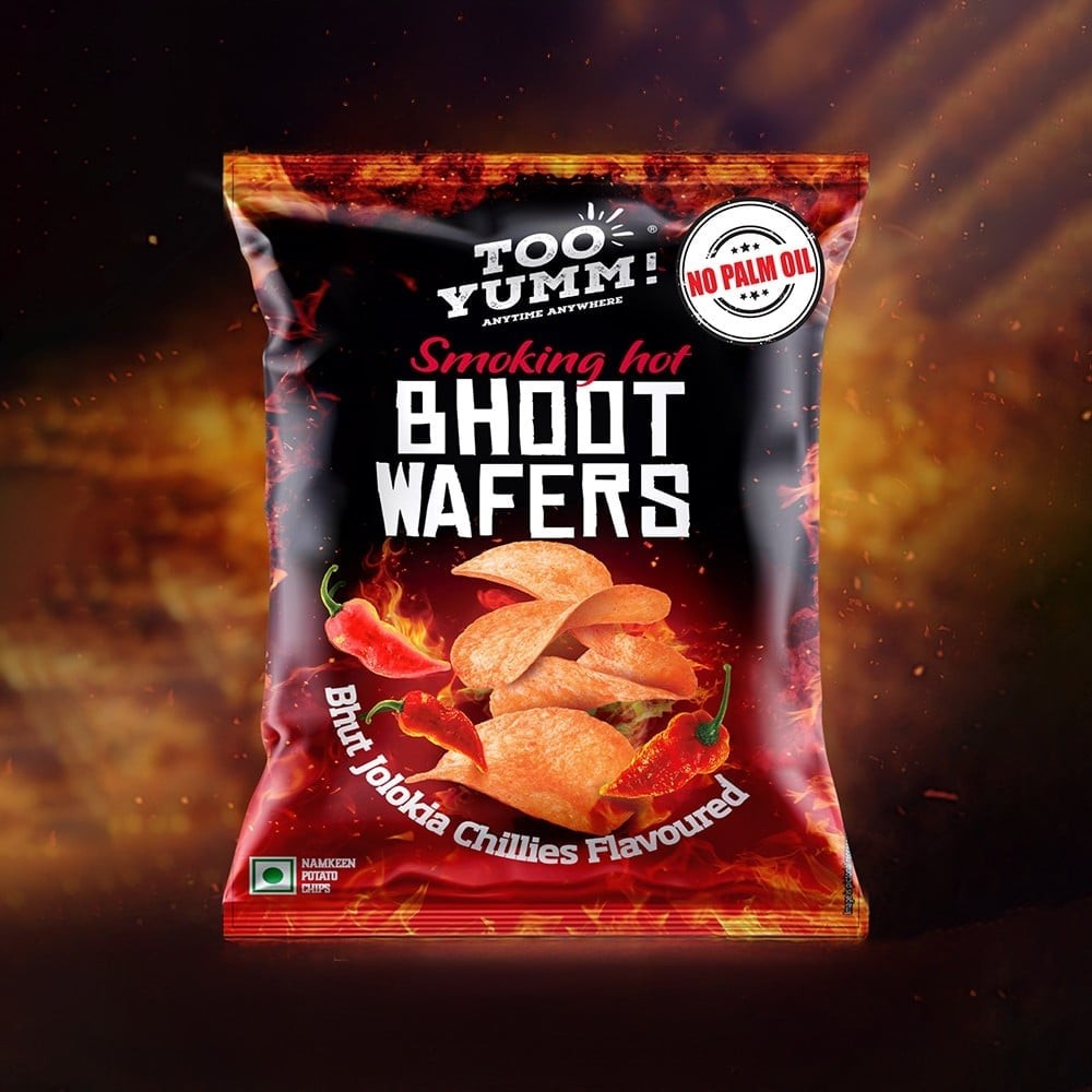 Too Yumm Bhoot Wafer Potato Chips - Spicy Jholokia Chilli