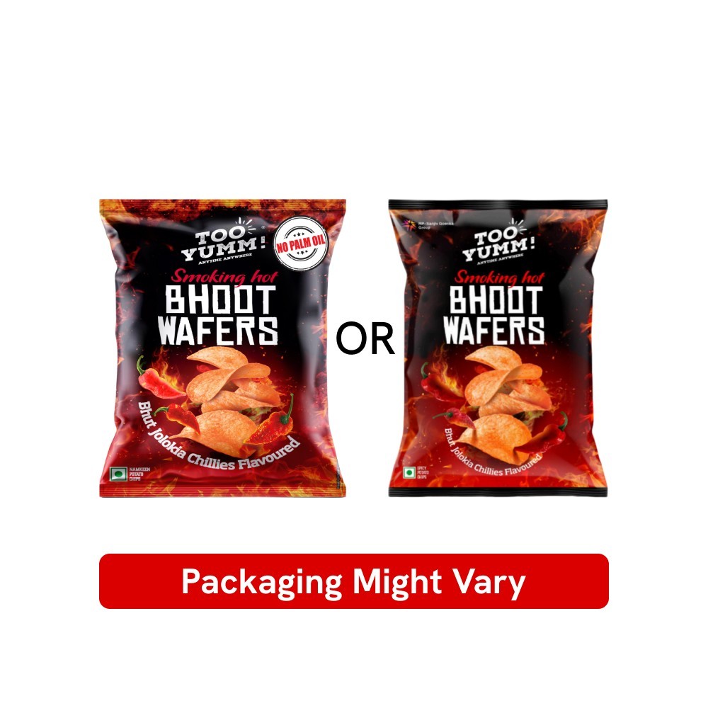 Too Yumm Bhoot Wafers Spicy Jholokia Chilli Potato Chips - Pack of 3