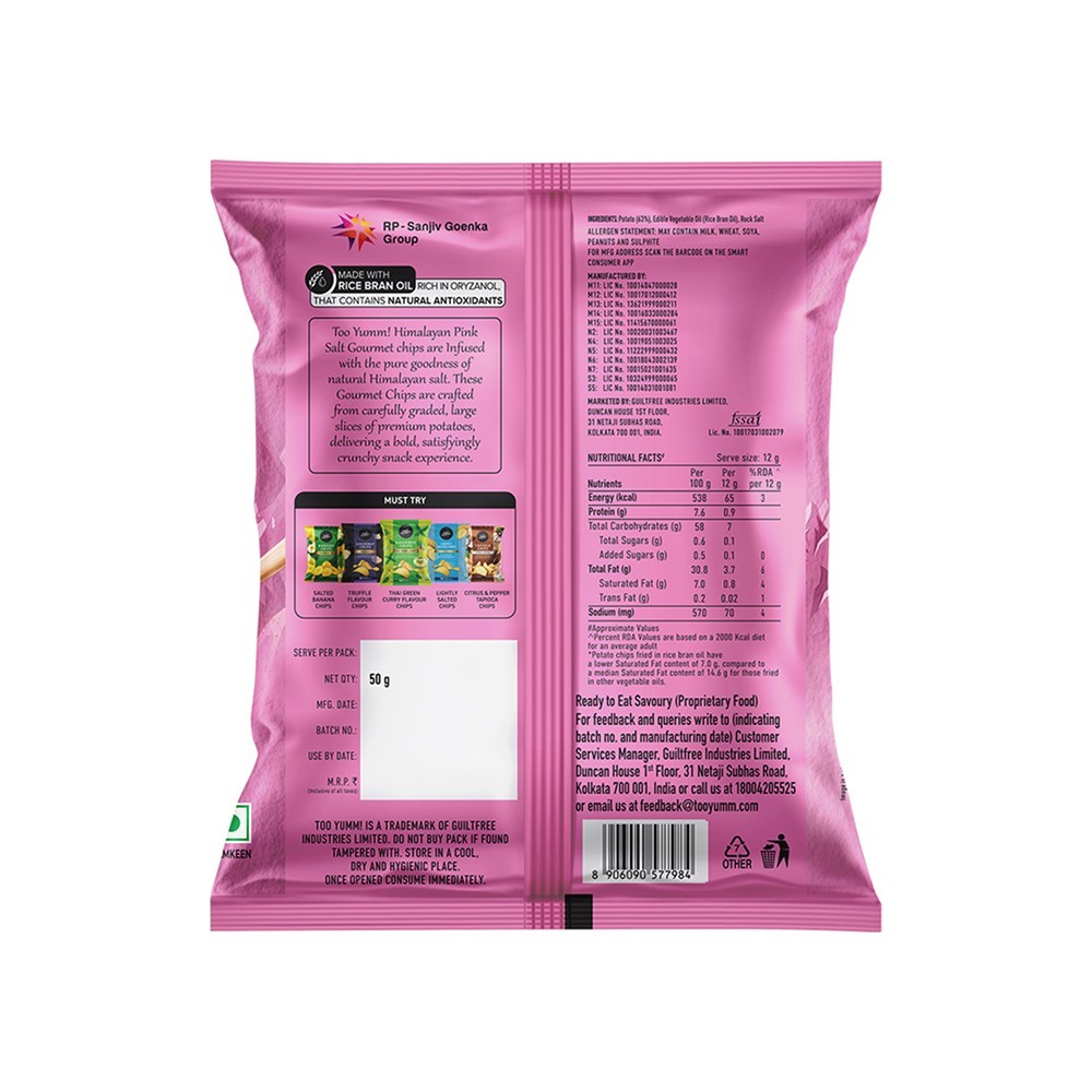 Too Yumm Himalayan Pink Salt Gourmet Potato Chips
