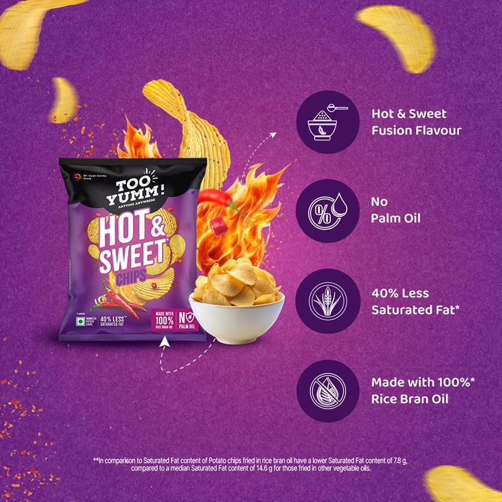 Too Yumm Hot & Sweet Teekha Meetha Potato Chips