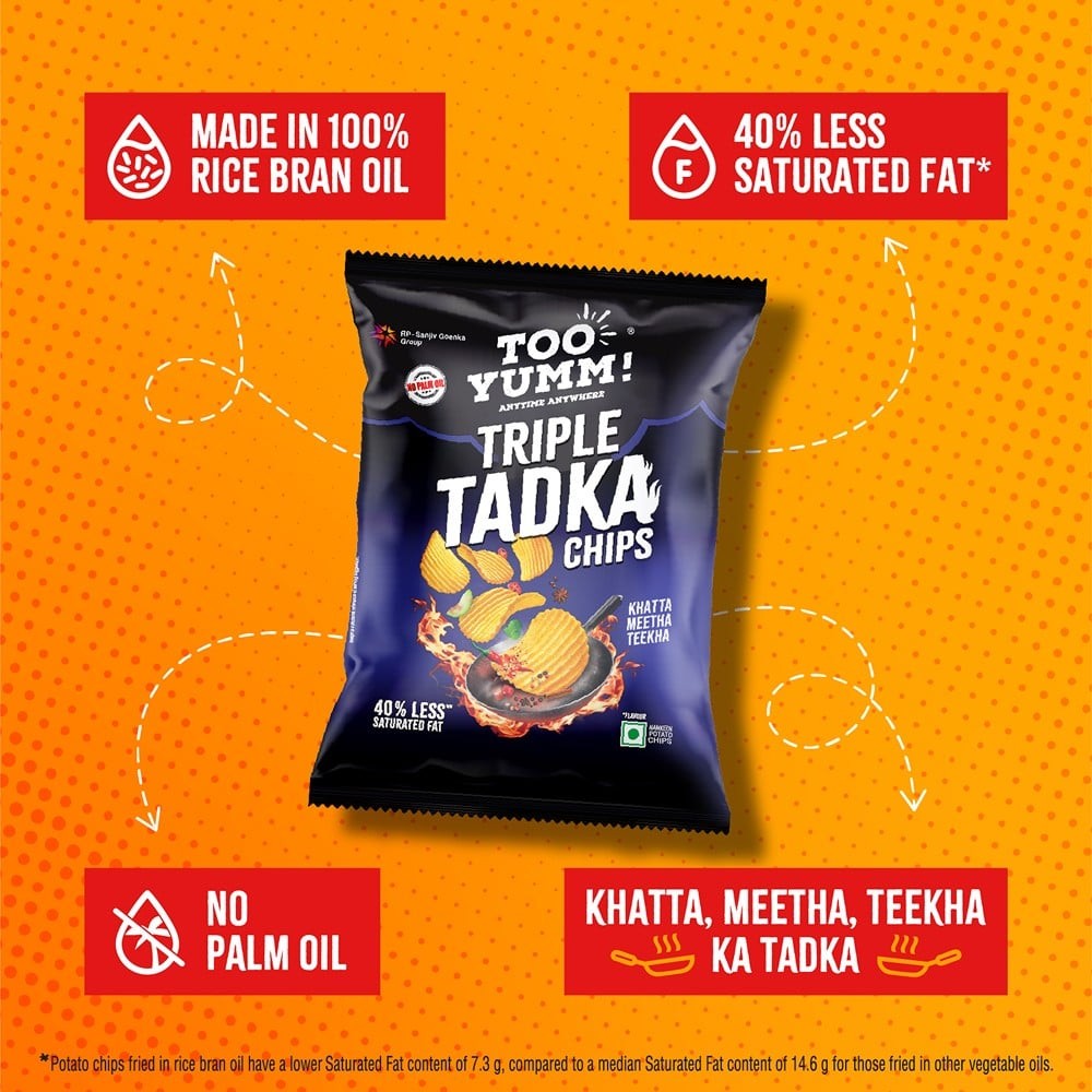 Too Yumm Khatta Meetha Teekha Triple Tadka Potato Chips