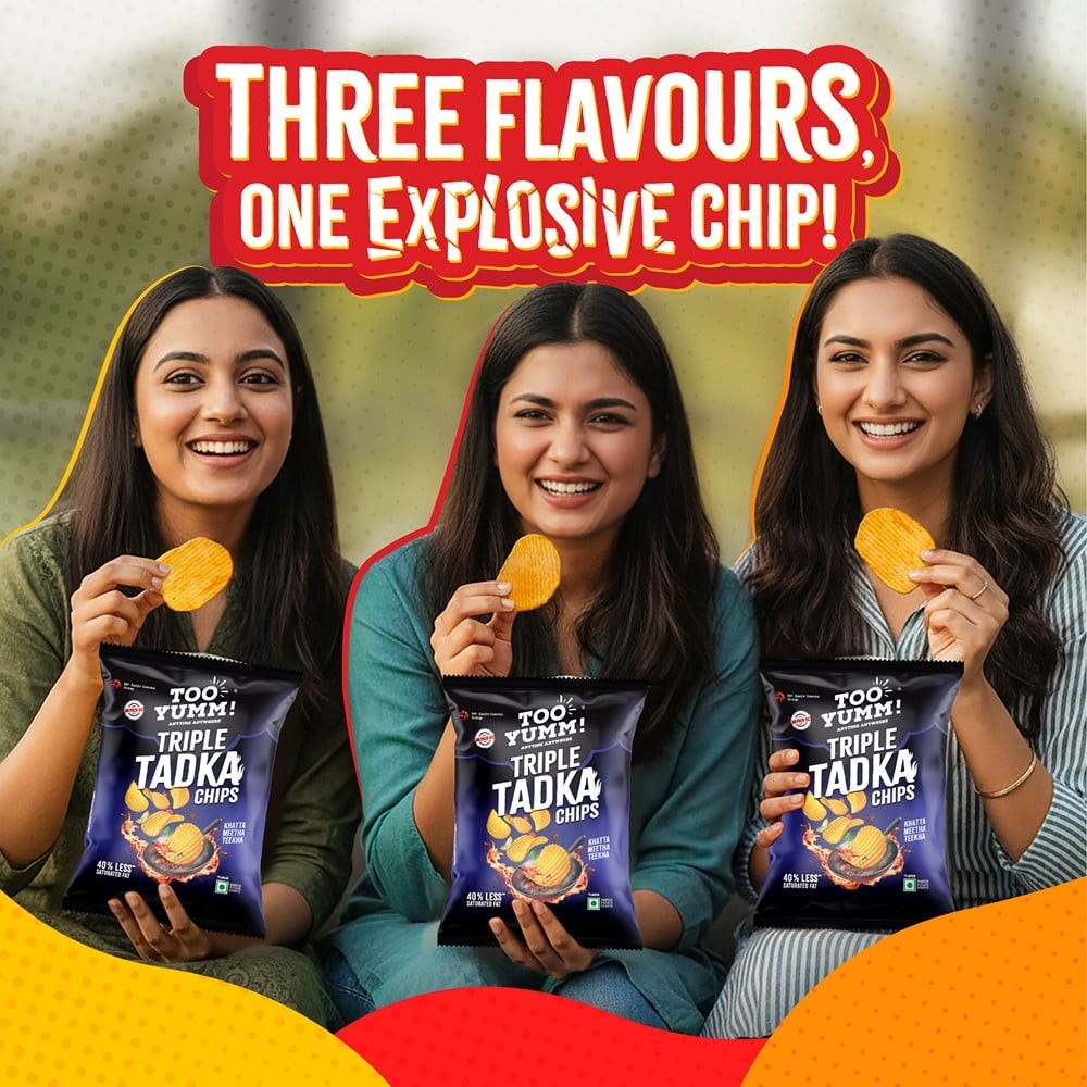 Too Yumm Khatta Meetha Teekha Triple Tadka Potato Chips