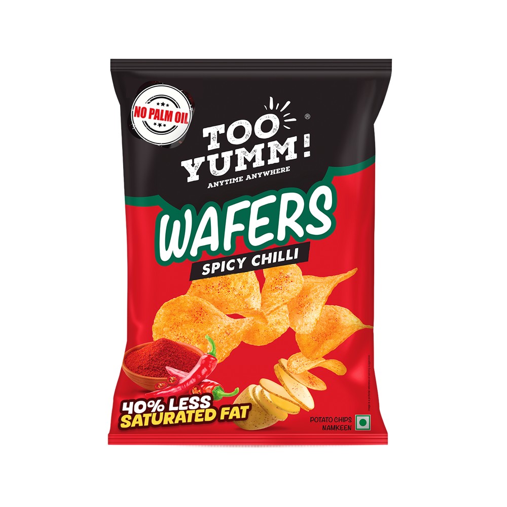 Too Yumm Spicy Chilli Wafers Potato Chips (No Palm Oil)