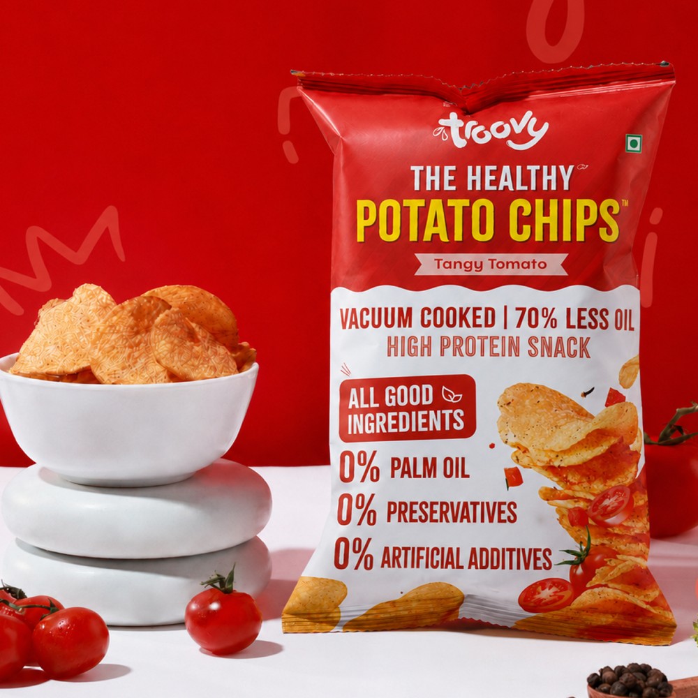 Troovy Healthy High Protein Potato Chips - Tangy Tomato