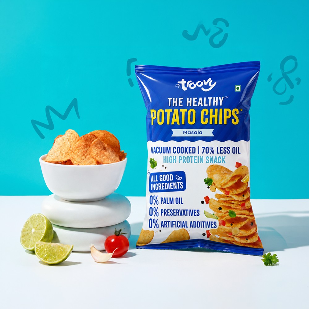 Troovy The Healthy High Protein Potato Chips - Masala