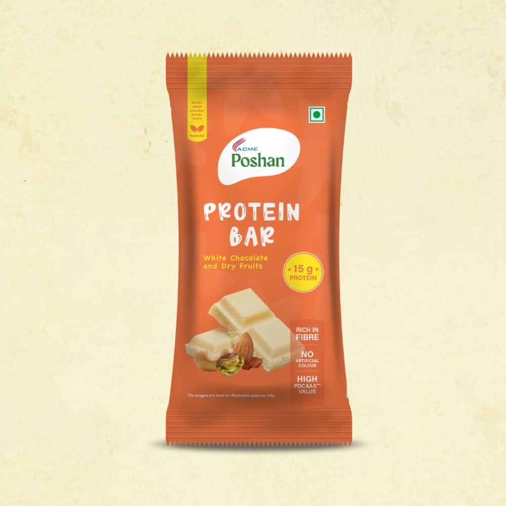 Acme Poshan Protein Bar - White Chocolate and Dry Fruits