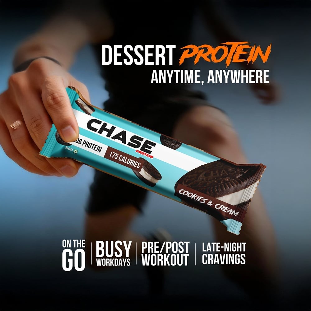 Chase Protein Cookies & Cream Protein Bar