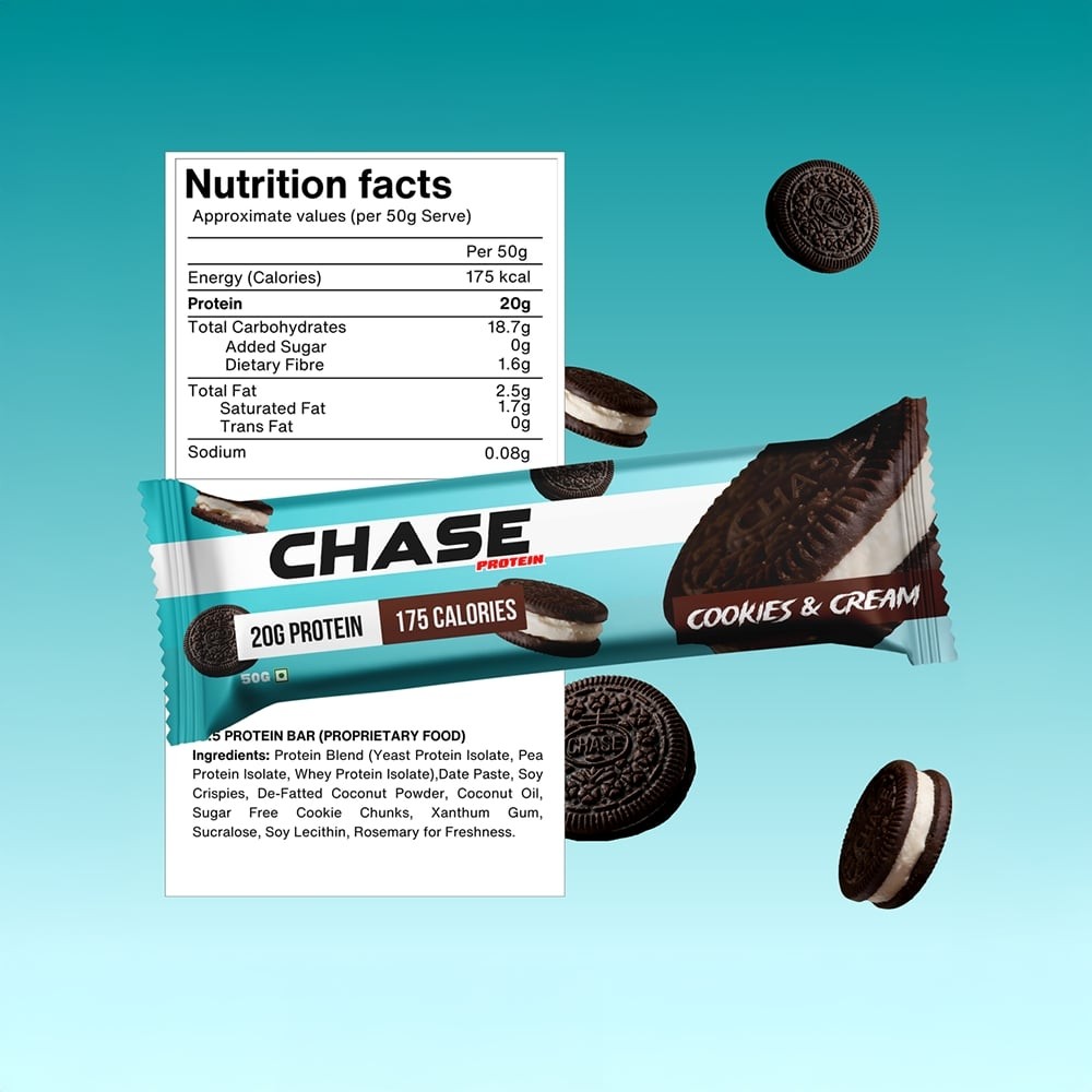 Chase Protein Cookies & Cream Protein Bar