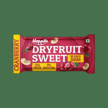 Happilo Cranberry Cashews Healthy Dry Fruit Sweet Bar
