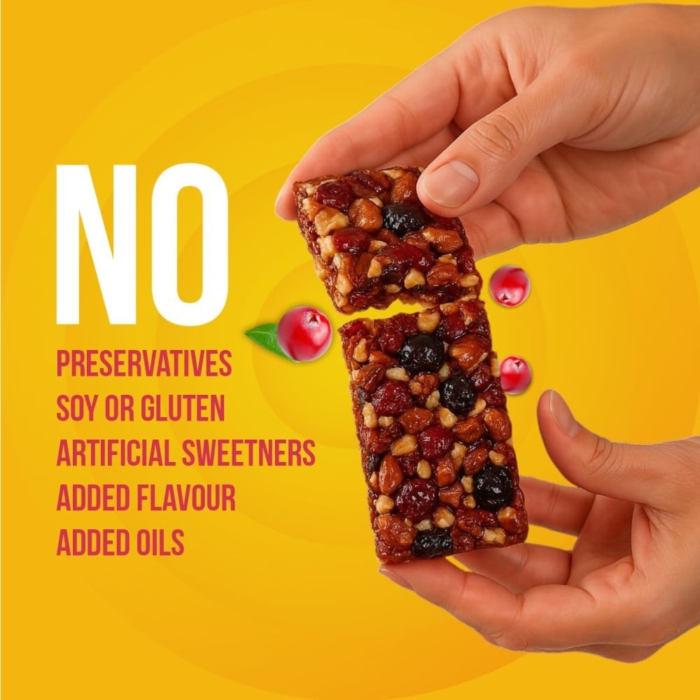 Happilo Cranberry Cashews Healthy Dry Fruit Sweet Bar