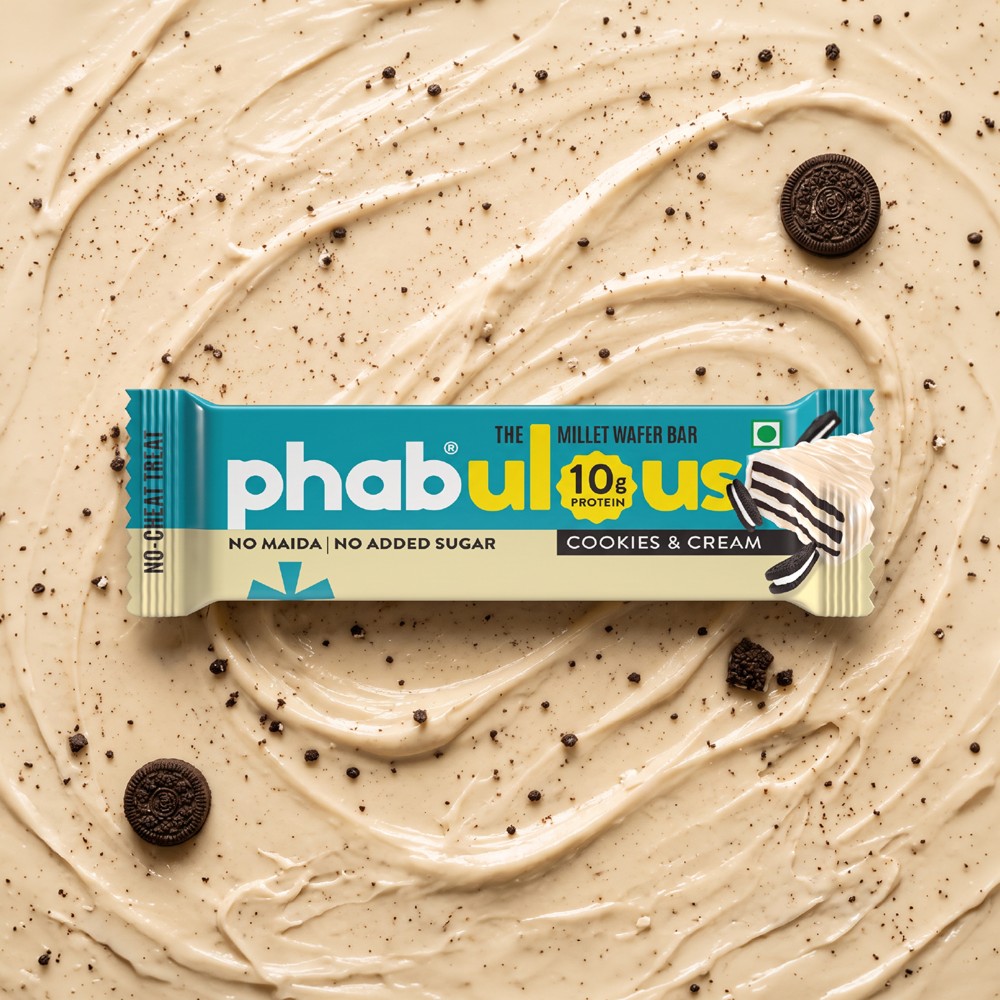 Phab 10g Protein Cookies & Cream Millet Wafer Bar