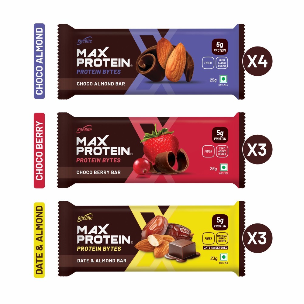 RiteBite Max Protein Assorted 5 g Mini Protein Bar Pack Bytes