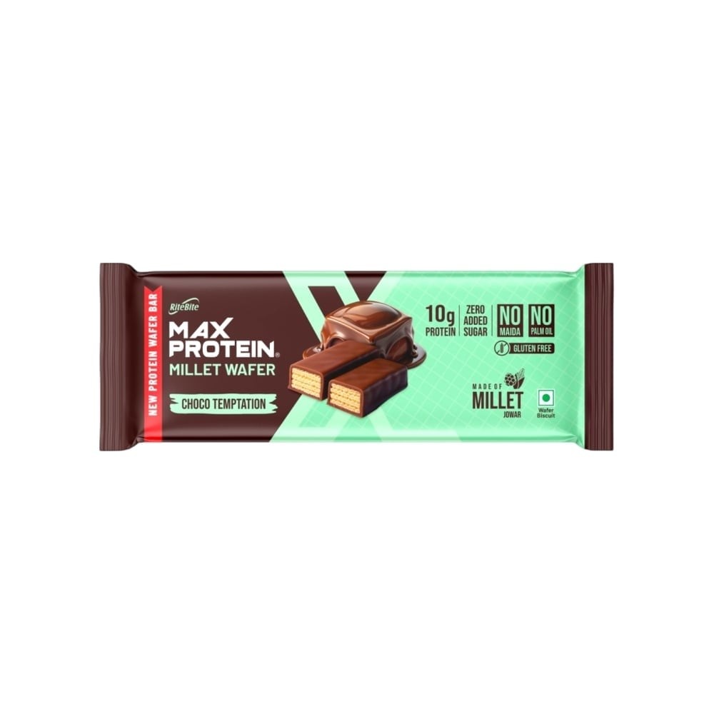 RiteBite Max Protein Choco Temptation Millet Wafer Protein Bar