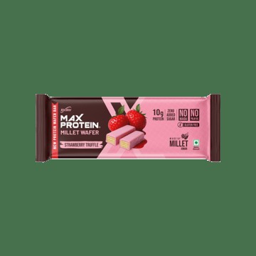 RiteBite Max Protein Strawberry Truffle Millet Wafer Protein Bar