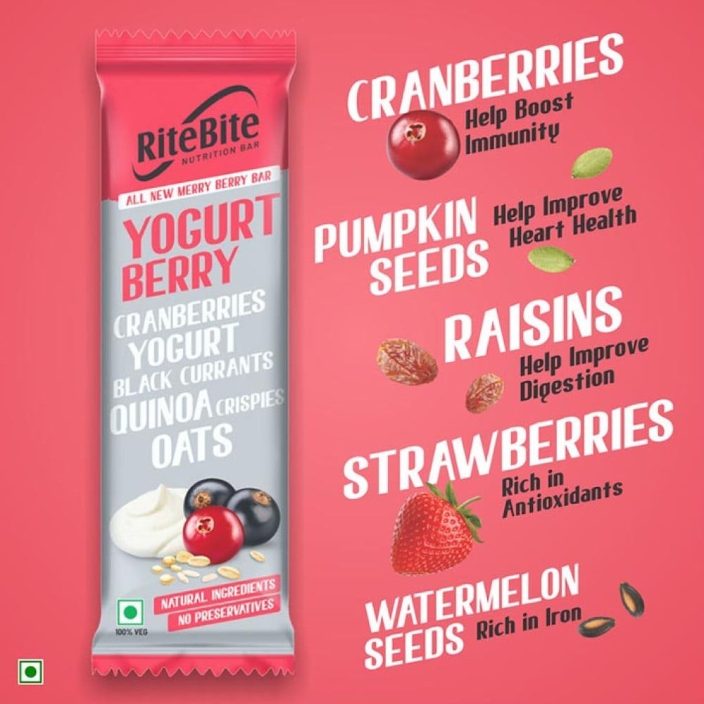 RiteBite Yogurt Berry Nutrition Bar