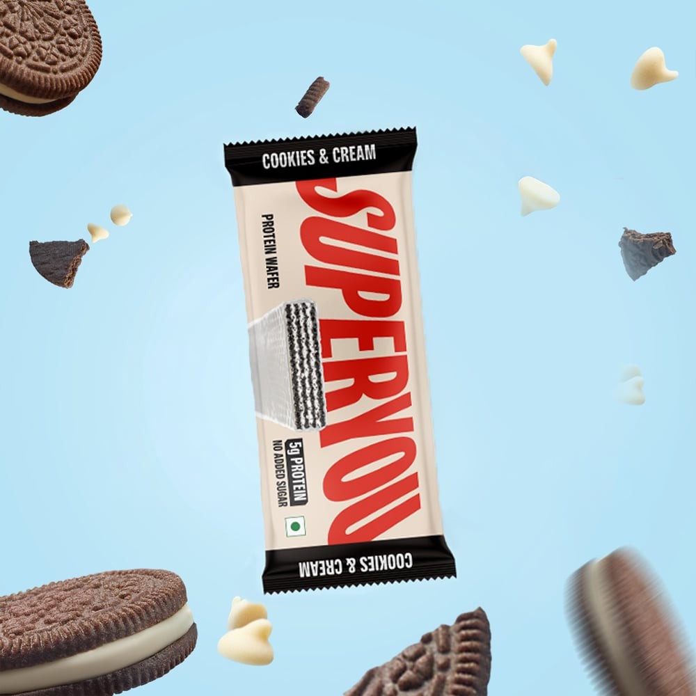 SuperYou Cookies & Cream Mini Protein Wafer Bar