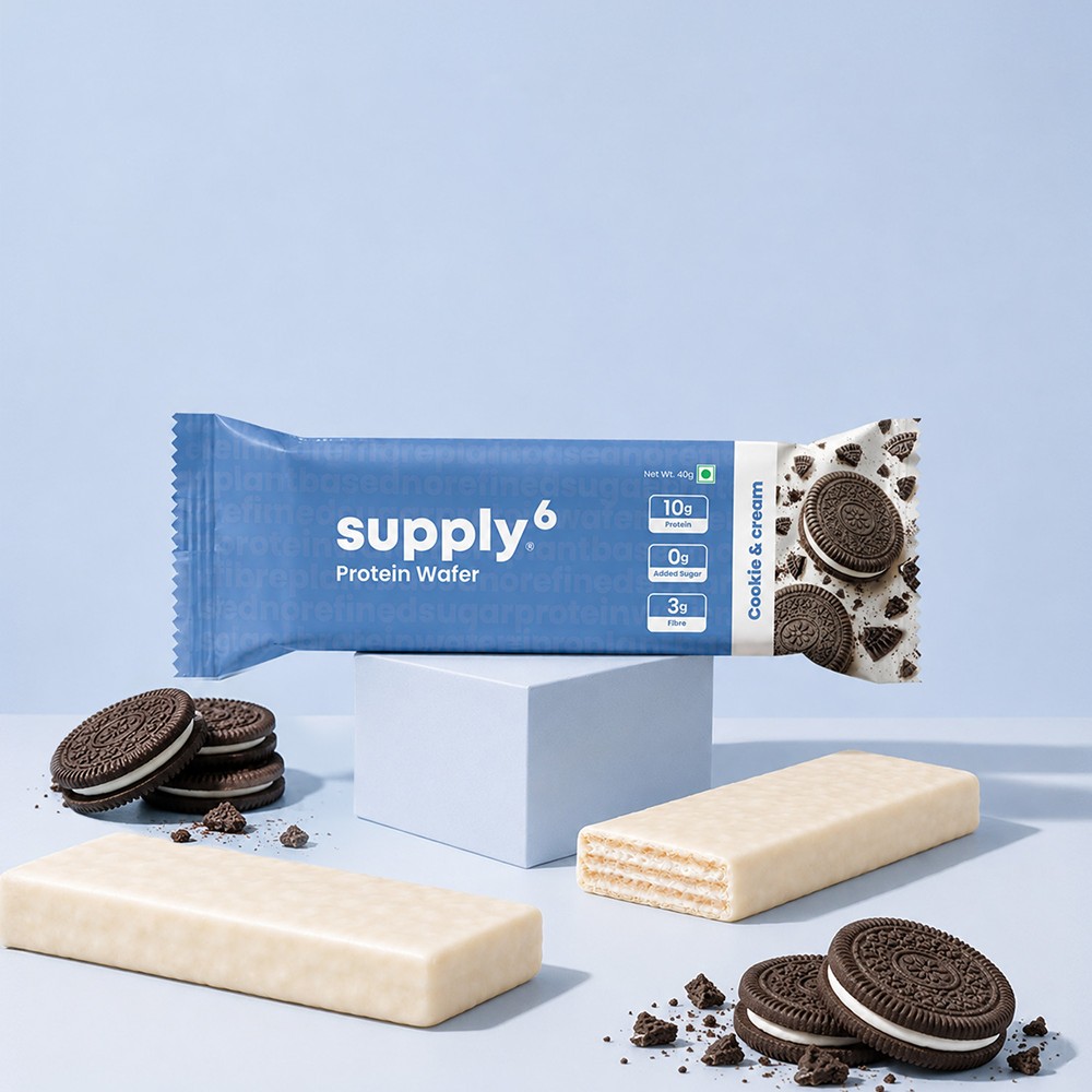 Supply6 Cookie & Cream Wafer Protein Bar