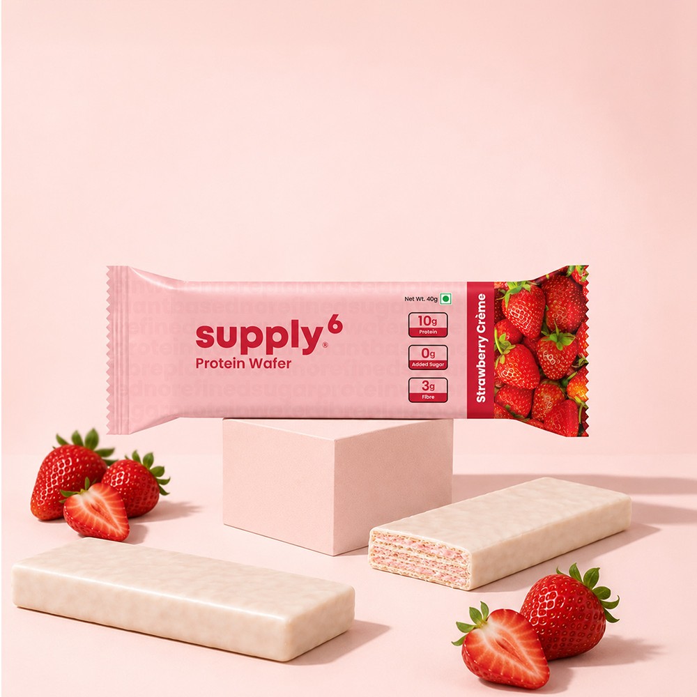 Supply6 Strawberry Crème Protein Wafer Bar