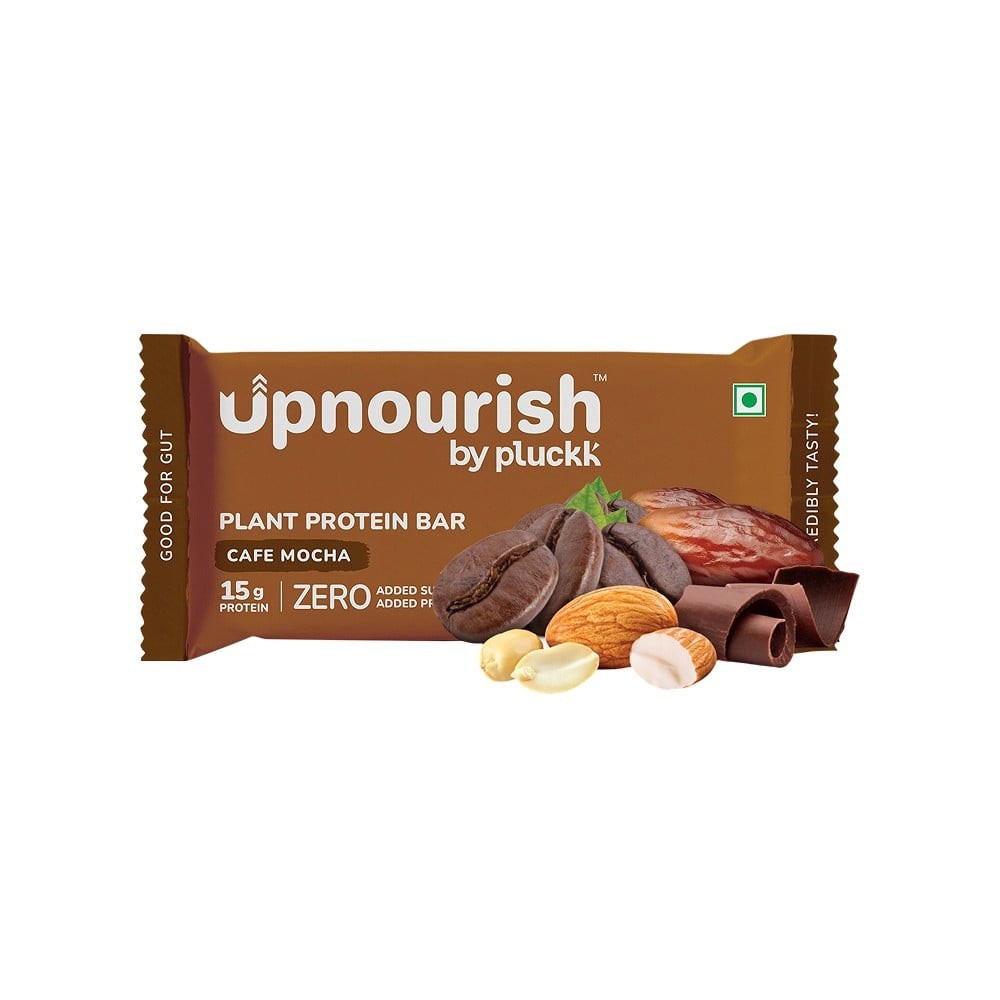 Upnourish by Pluckk Cafe Mocha 15g Plant Protein Bar