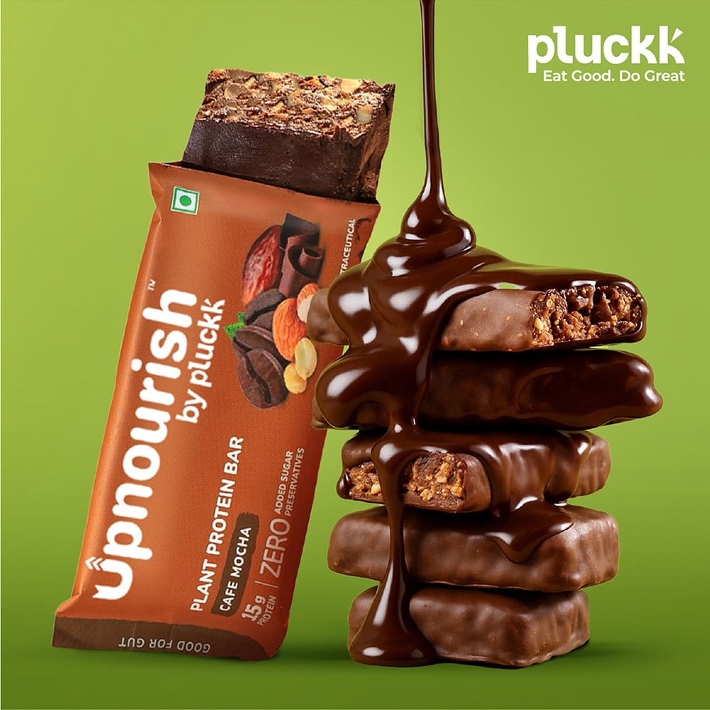 Upnourish by Pluckk Cafe Mocha 15g Plant Protein Bar