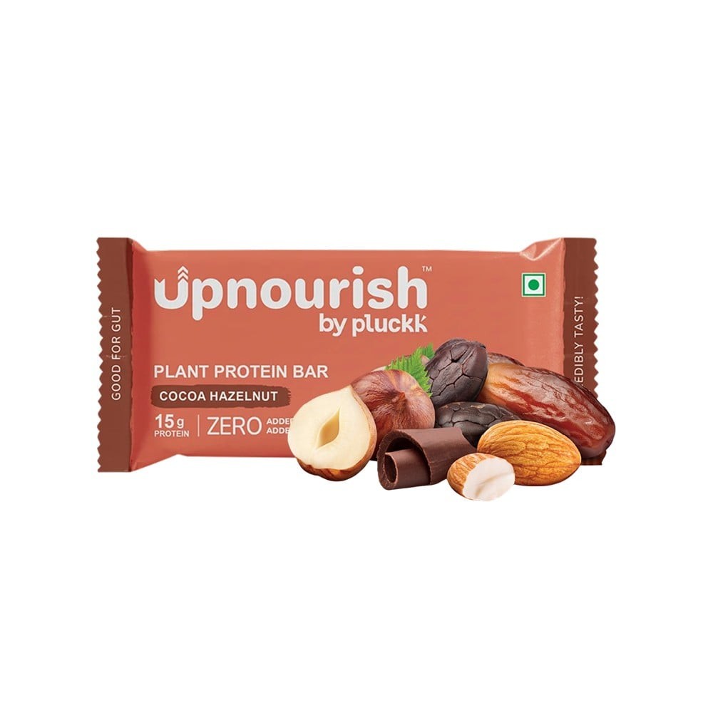 Upnourish by Pluckk Hazelnut 15g Plant Protein Bar