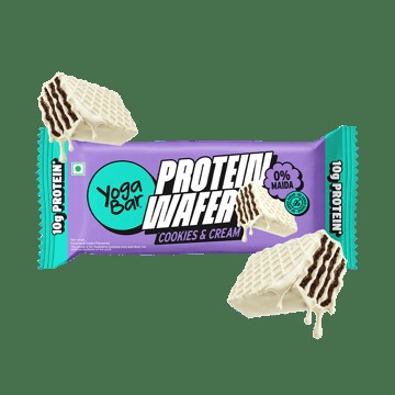 Yoga Bar Cookies & Cream 10g Protein Wafer Bar