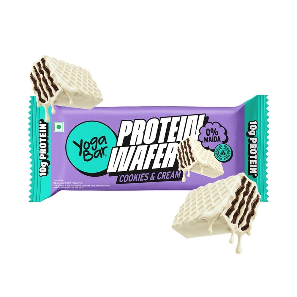 Yoga Bar Cookies & Cream 10g Protein Wafer Bar