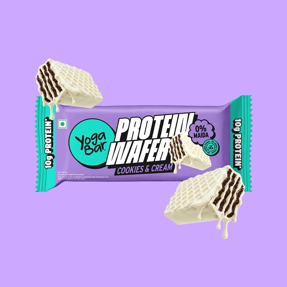 Yoga Bar Cookies & Cream 10g Protein Wafer Bar
