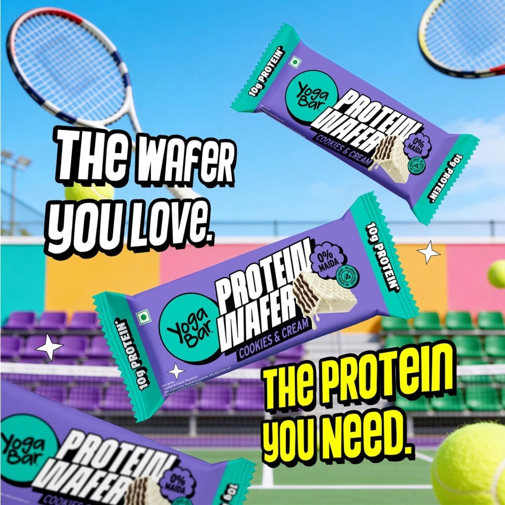 Yoga Bar Cookies & Cream 10g Protein Wafer Bar