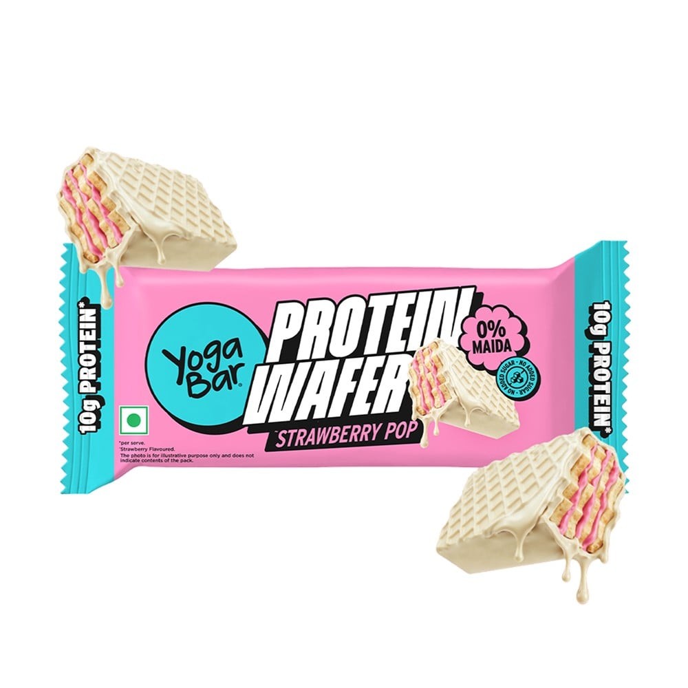 Yoga Bar Strawberry Pop 10g Protein Wafer Bar