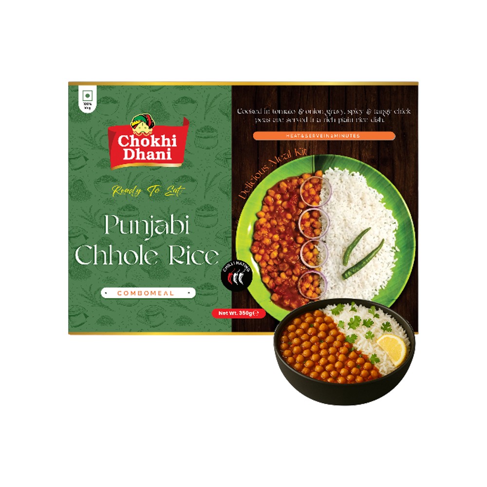 Chokhi Dhani Ready to Eat Punjabi Chole Rice Combo Meal