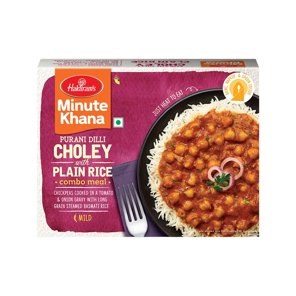 Haldiram's Minute Khana Choley With Plain Rice Ready to Eat