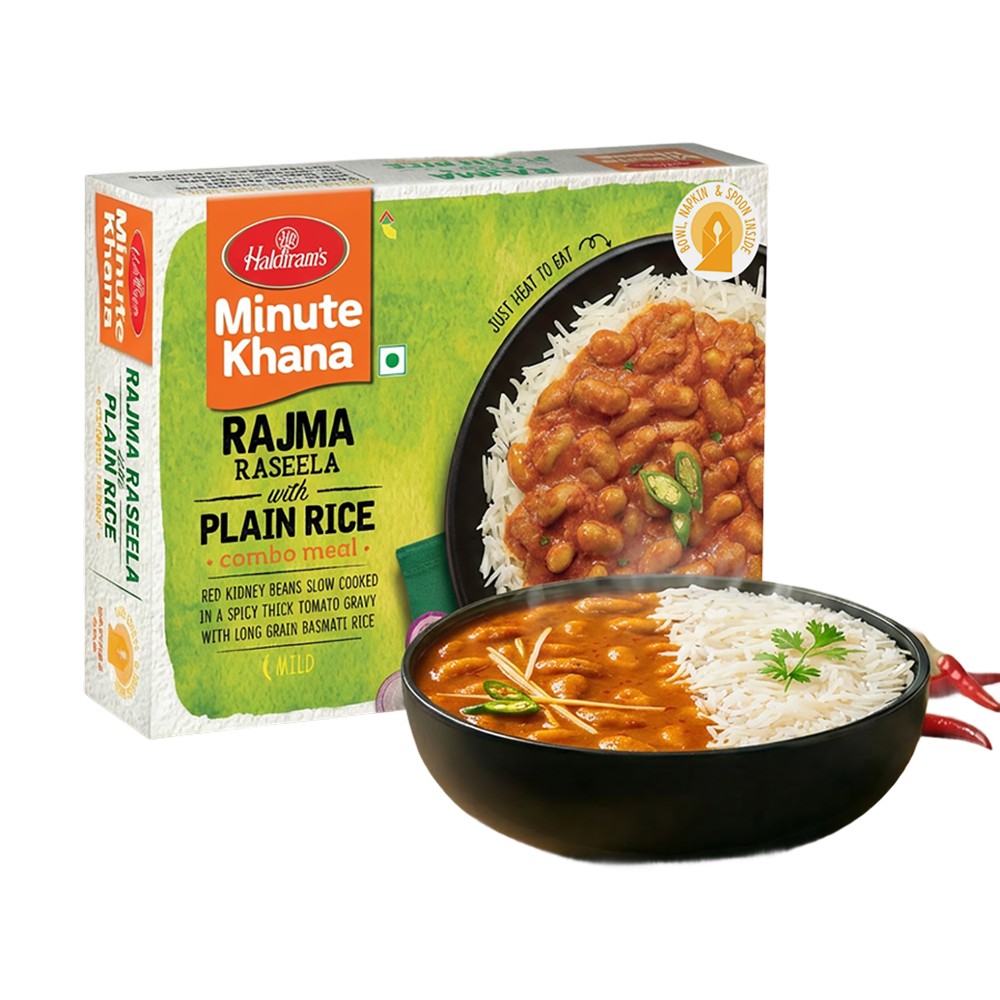 Haldiram's Minute Khana Rajma Raseela with Plain Rice Ready to Eat
