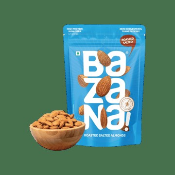 Bazana Premium Roasted Salted 100% California Almonds (Badam)