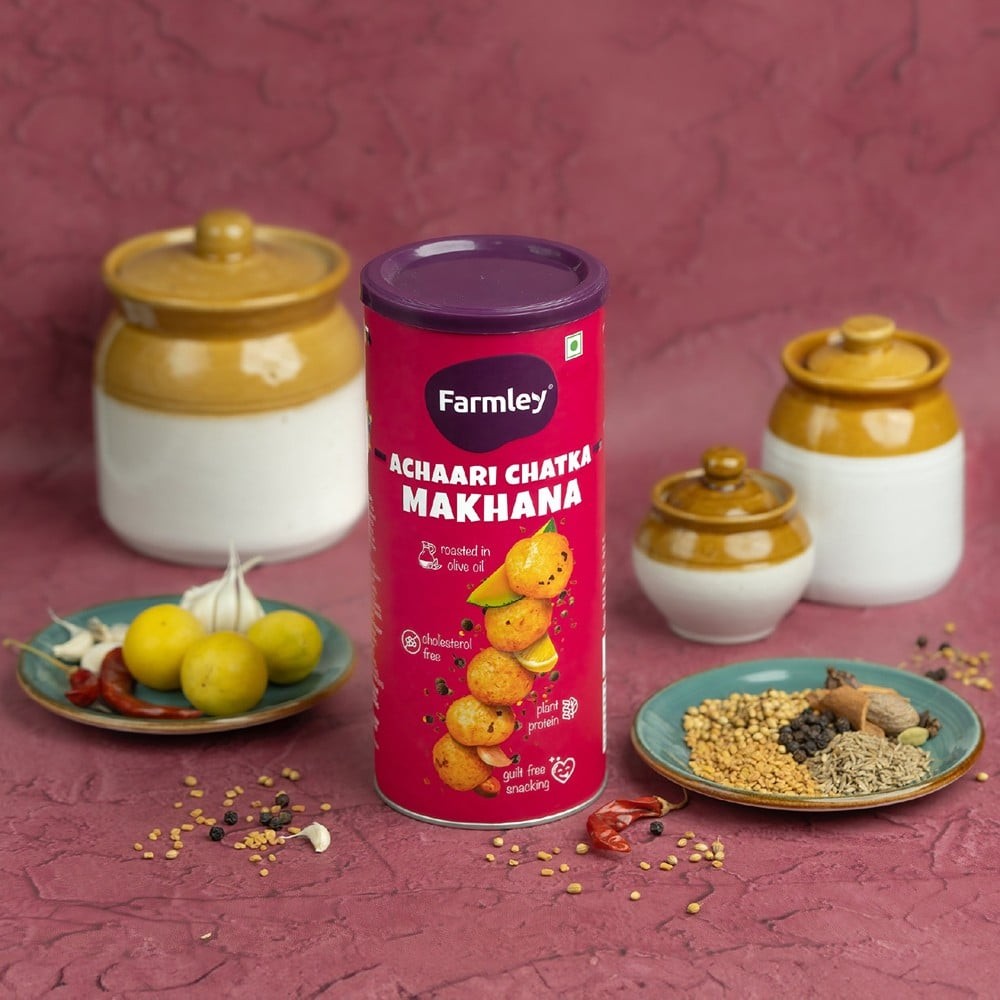 Farmley Achaari Flavoured Makhana Roasted In Olive Oil