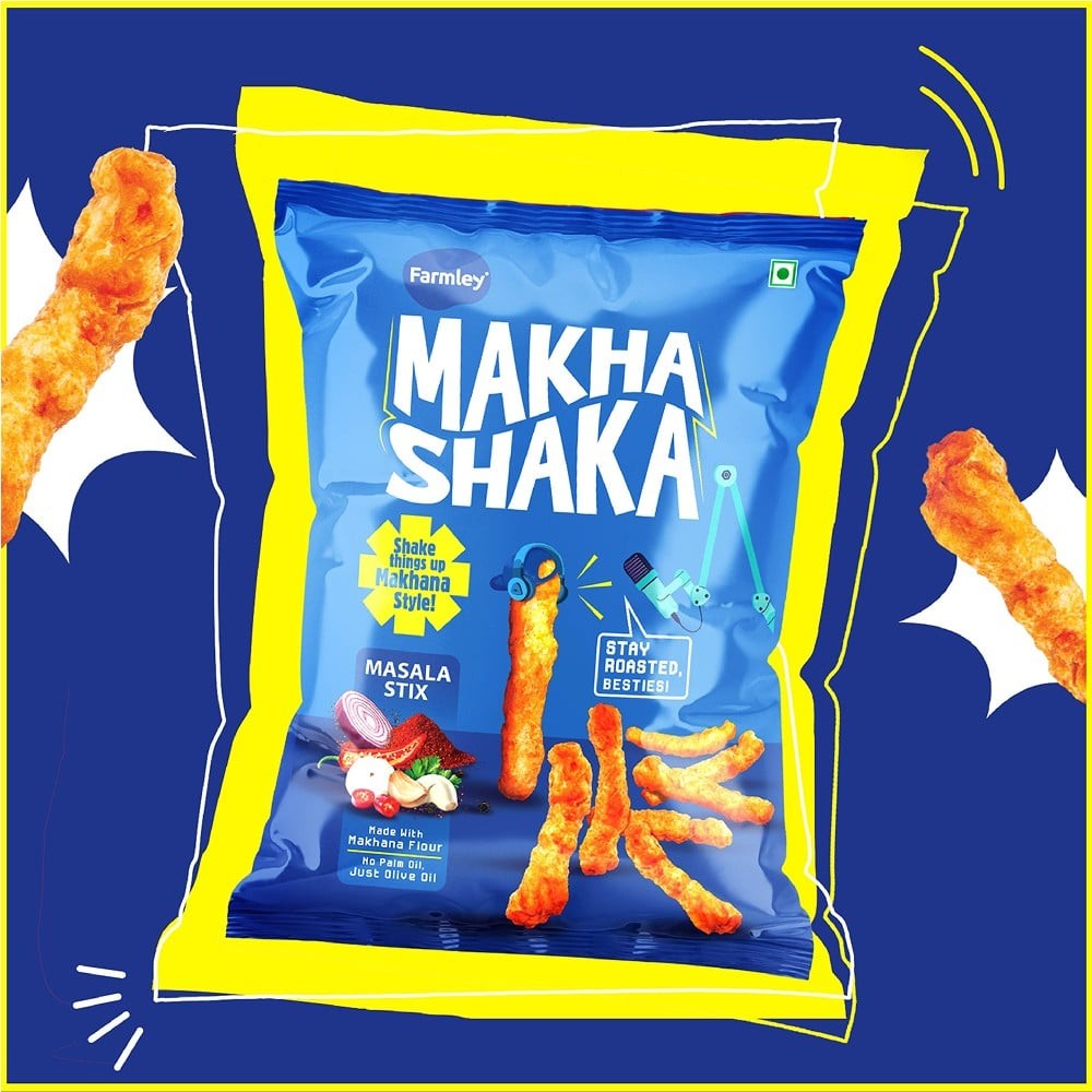 Farmley Makha Shaka Crisps - Masala Stix Healthy Snacks