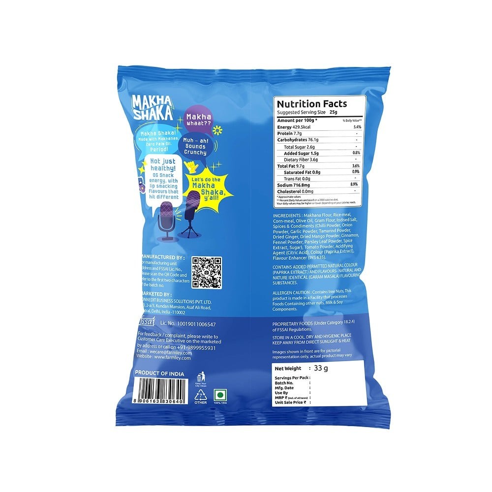 Farmley Makha Shaka Crisps - Masala Stix Healthy Snacks