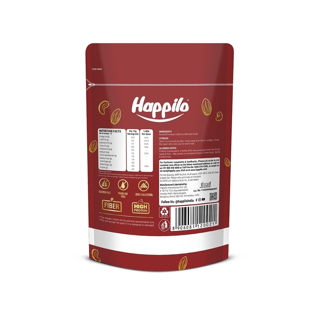 Happilo Californian Roasted & Salted Flavoured Almonds