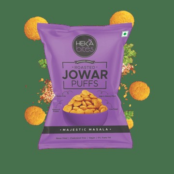 Heka Bites Roasted-Jowar Puffs - Majestic Masala