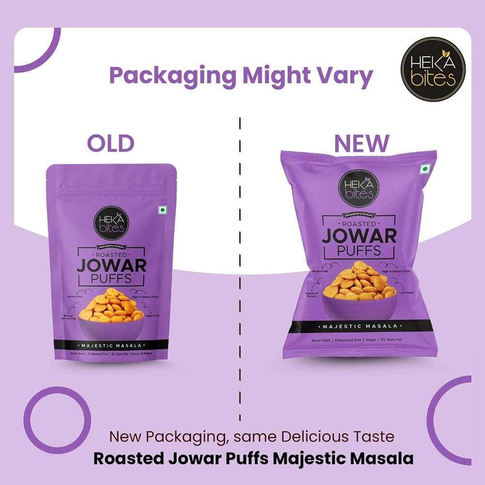 Heka Bites Roasted-Jowar Puffs - Majestic Masala