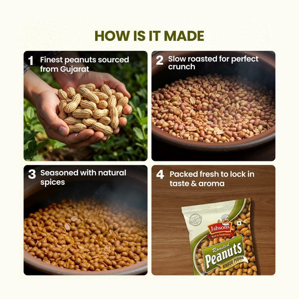 Jabsons Roasted Peanuts Nimboo Pudina