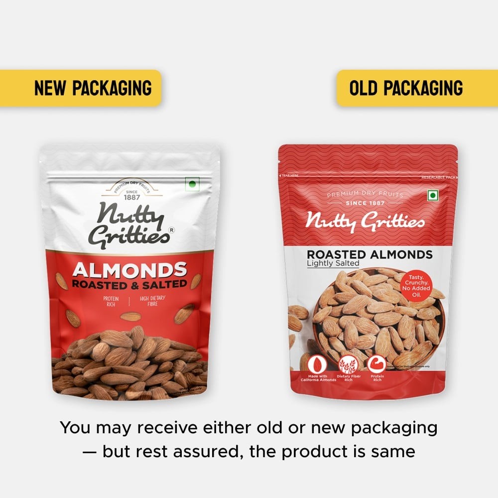 Nutty Gritties Lightly Salted Jumbo Roasted Flavoured Almonds