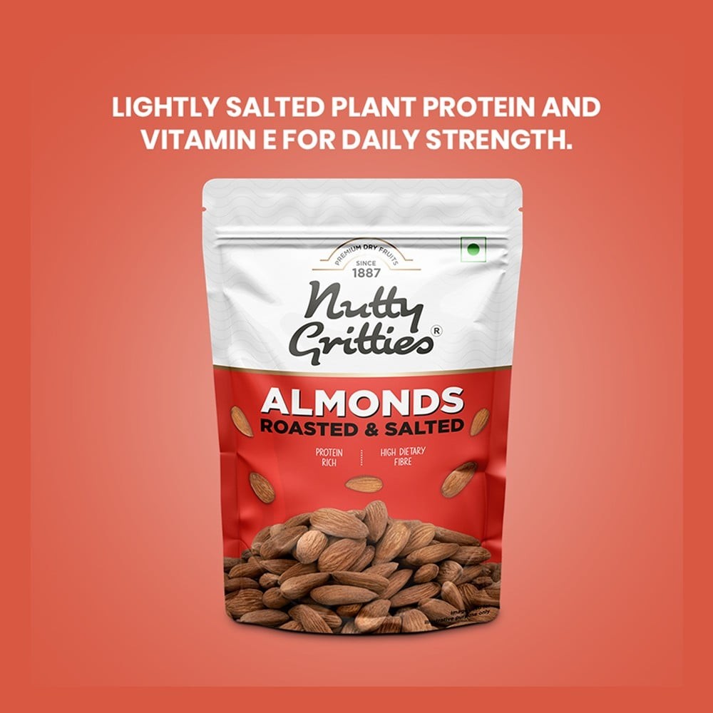 Nutty Gritties Lightly Salted Jumbo Roasted Flavoured Almonds