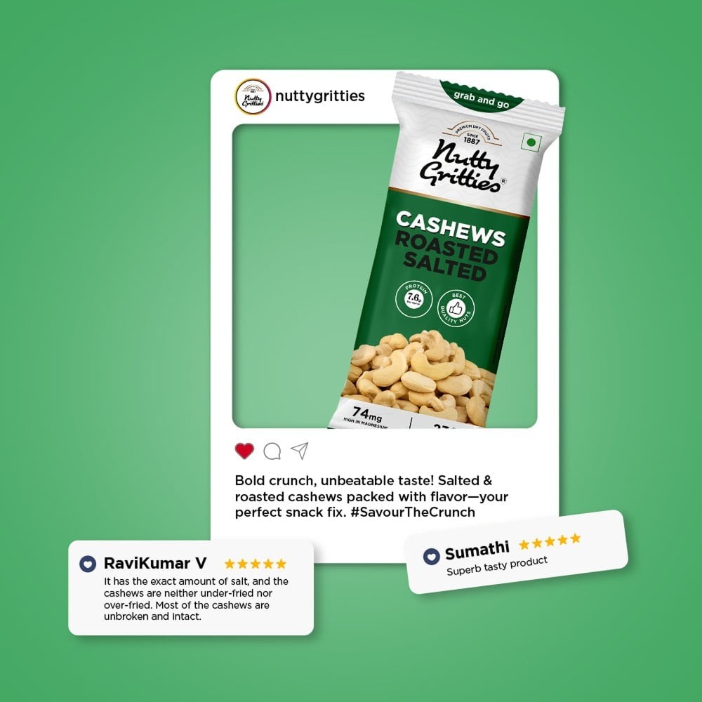 Nutty Gritties Salted & Roasted Flavoured Cashew